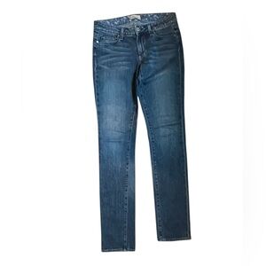 Paige Skinny Jeans Straight Leg Size 27 Medium Wash Denim Stretch‎
